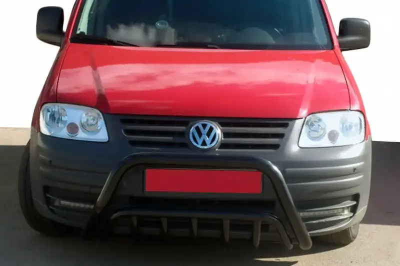Кенгурятник WT002 Black (нерж) для Volkswagen Caddy 2004–2010