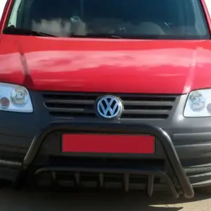 Кенгурятник WT002 Black (діаметр 60 мм, нерж) для Volkswagen Caddy 2010–2015