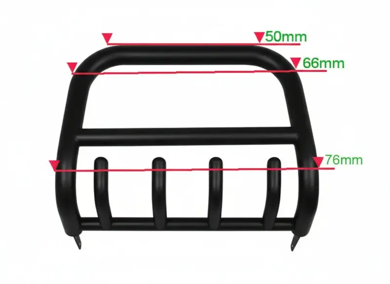 Кенгурятник QT006 Black (нерж.) для Toyota Hilux 2006–2015
