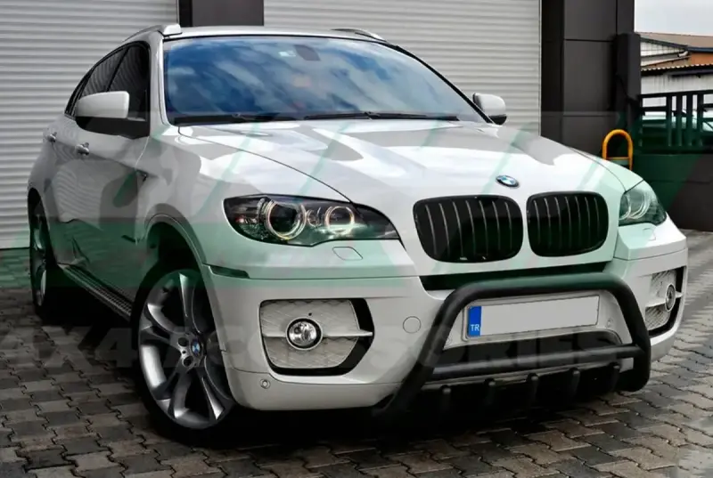 Кенгурятник WT003 Black (нерж) для BMW X5 E70 2007–2013