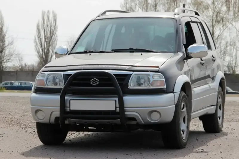 Кенгурятник QT007 Black (нерж) для Suzuki Vitara 1998–2006