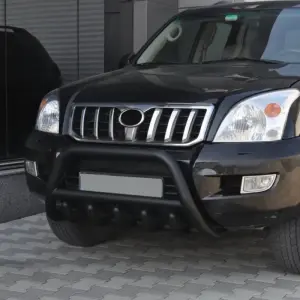 Кенгурятник низький WT003 Black (нерж) для Toyota Land Cruiser Prado 120 2002–2009