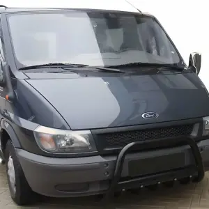 Кенгурятник WT003 Black (2000-2006, нерж.) для Ford Transit 2000–2014