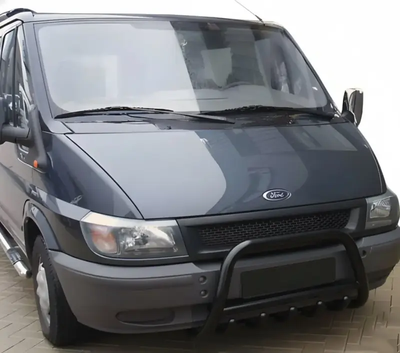 Кенгурятник WT003 Black (2000-2006, нерж.) для Ford Transit 2000–2014