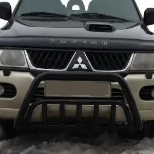 Кенгурятник WT002 Black (нерж) для Mitsubishi Pajero Sport 1996–2007