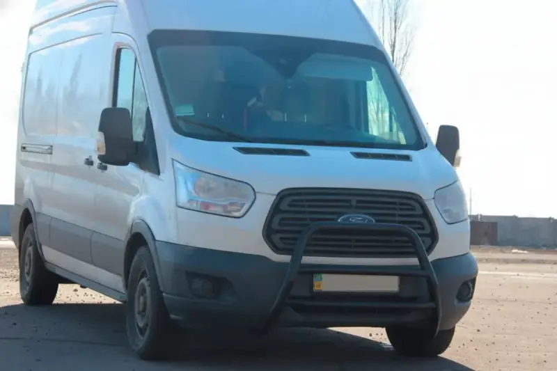 Кенгурятник WT022 Black (нерж.) для Ford Transit 2014–