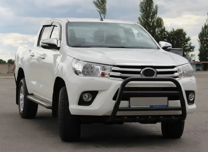 Передній захист WT010 Black (нерж) для Toyota Hilux 2015–