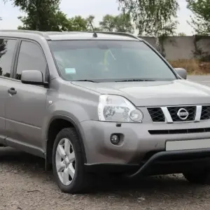 Передній захист WT007 Black (нерж) для Nissan X-trail T31 2007–2014