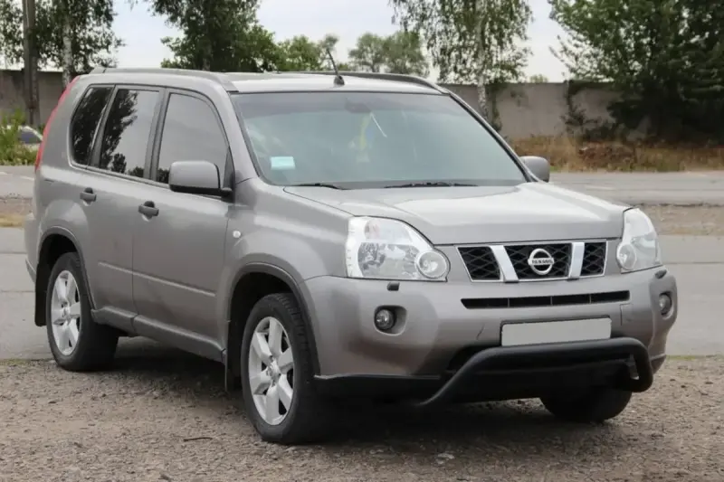 Передній захист WT007 Black (нерж) для Nissan X-trail T31 2007–2014