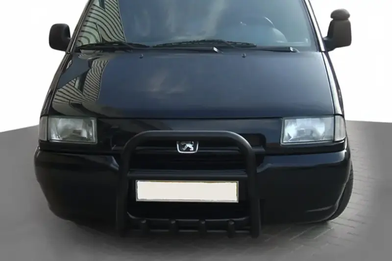 Кенгурятник QT006 Black (нерж) для Fiat Scudo 1996–2007