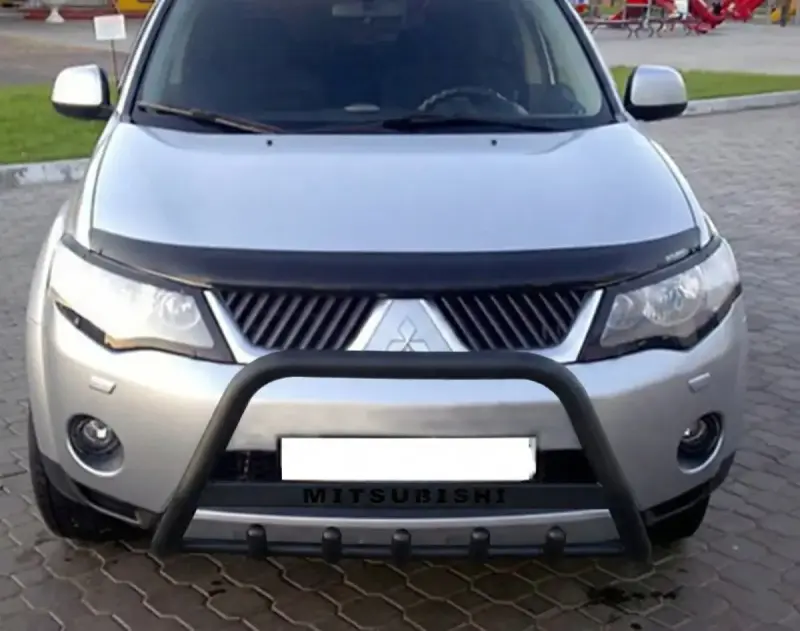 Кенгурятник WT004 Black (нерж) для Mitsubishi Outlander 2006–2012
