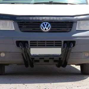 Кенгурятник ST006-15 ніздрі Black (нерж) для Volkswagen T5 Transporter 2003–2010