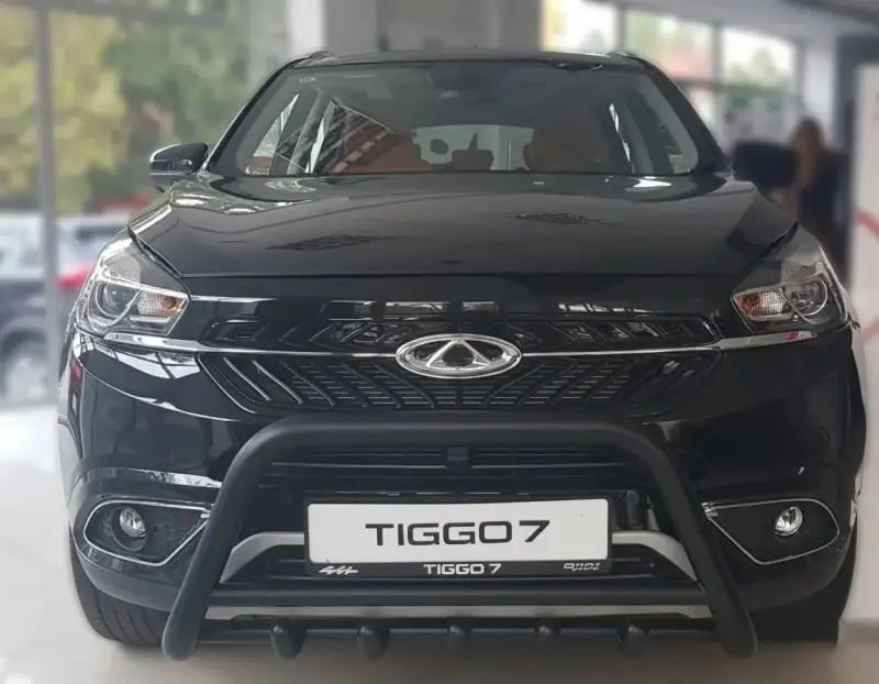 Кенгурятник WT003 Black (нерж) для Chery Tiggo 7 2016–2019