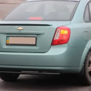 Задній захист AK002 Black (42мм, нерж.) для Chevrolet Lacetti 2003–2024