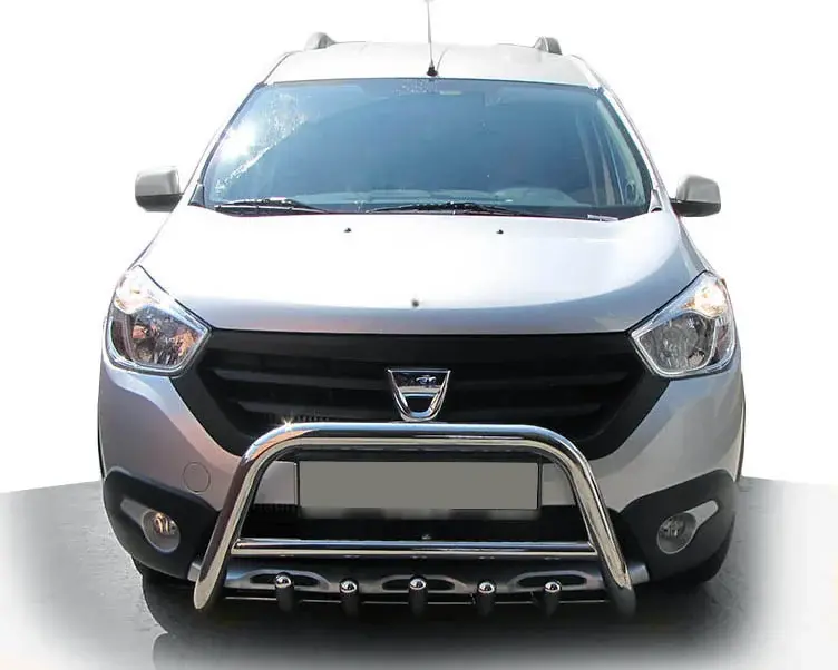 Кенгурятник WT003 (нерж.) для Dacia Dokker 2013–2022