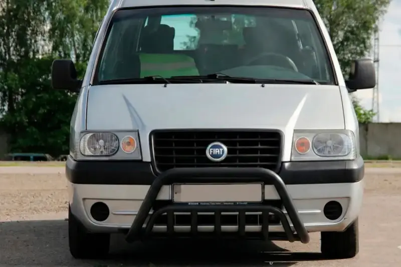 Кенгурятник WT002 Black (нерж) для Peugeot Expert 1995–2007