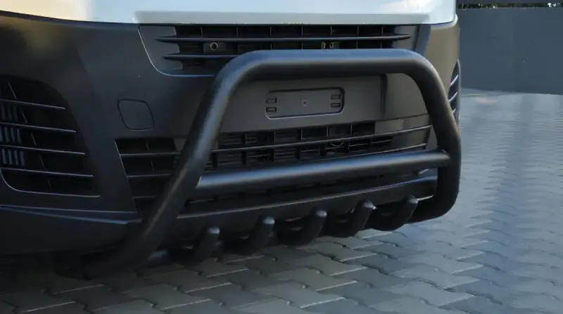 Кенгурятник WT003 Black (нерж) для Opel Zafira Life 2019–