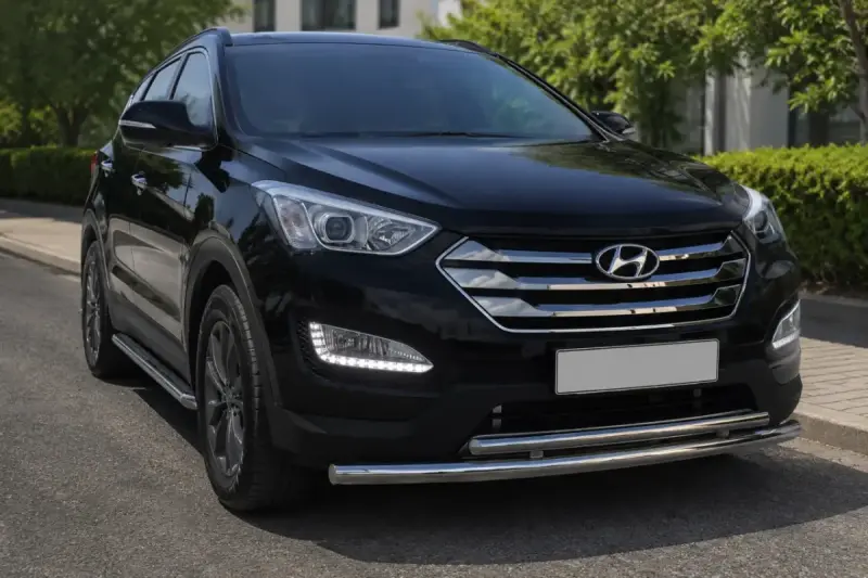 Передня дуга ST014 (нерж.) для Hyundai Santa Fe 3 2012–2018