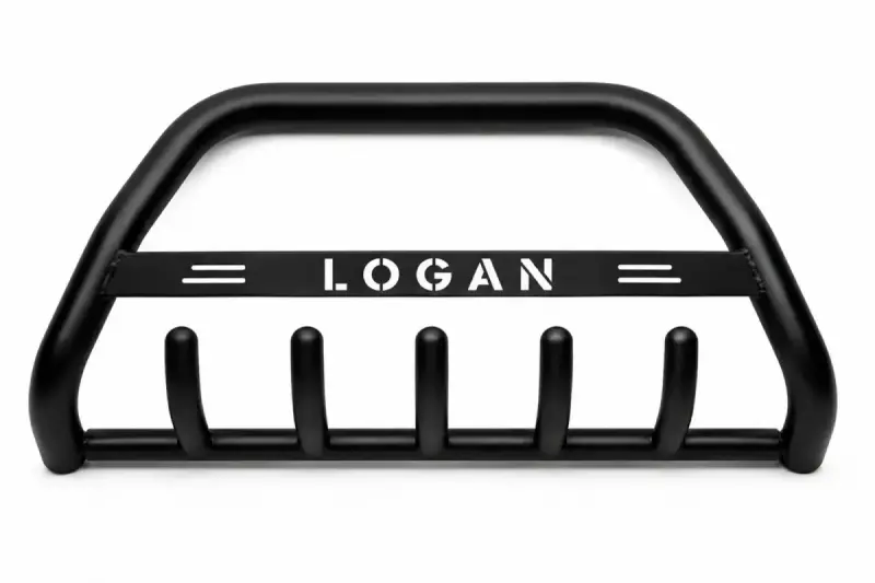 Кенгурятник WT004 Black (нерж) для Renault Logan MCV 2013–2022