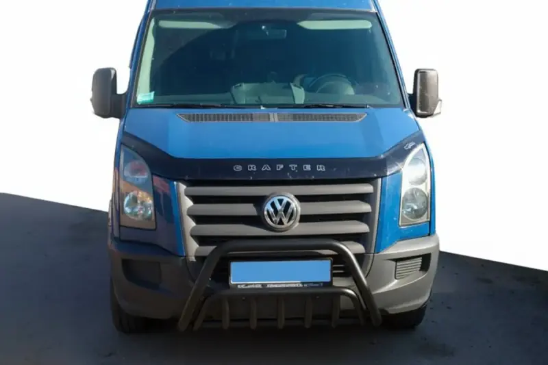 Кенгурятник WT002 Black (нерж) для Volkswagen Crafter 2006–2016