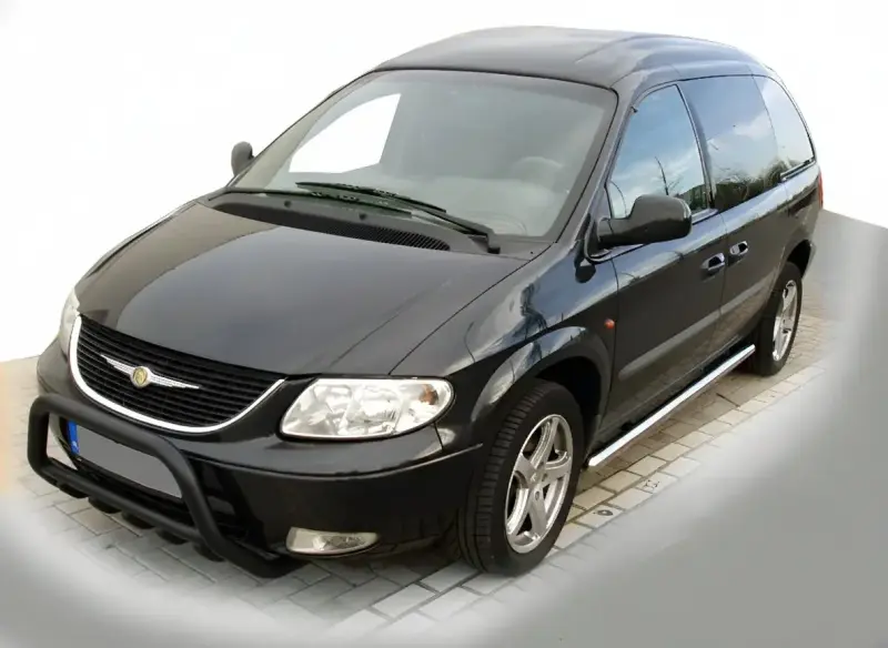 Передня дуга WT003 Black (нерж.) для Chrysler Voyager 2001–2007