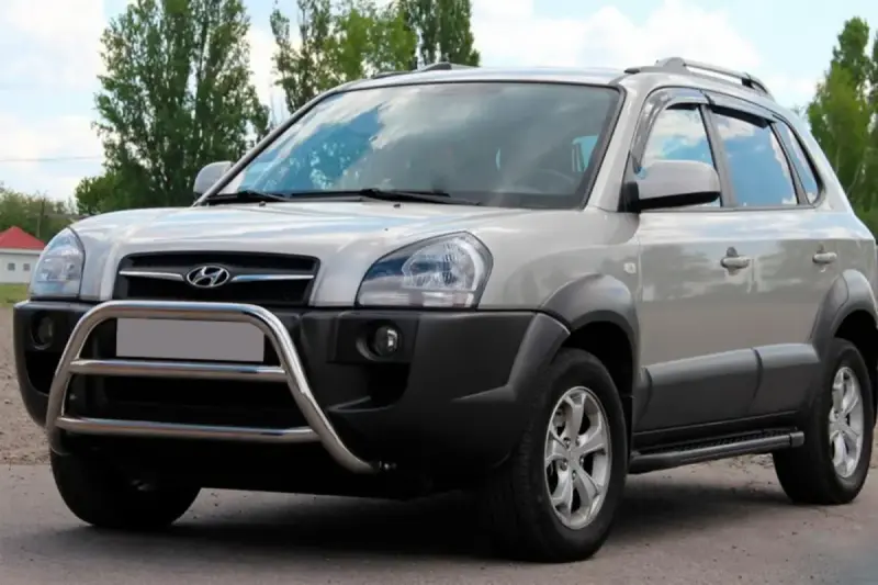 Кенгурятник WT022 (нерж.) для Hyundai Tucson JM 2004–