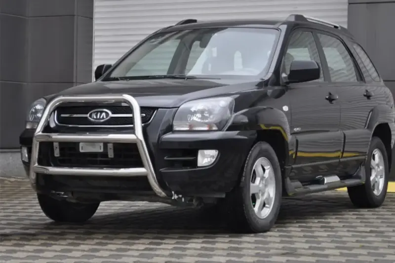 Кенгурятник WT018 (нерж.) для KIA Sportage 2004–2010