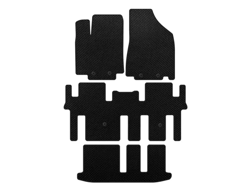 Килимки EVA (3 ряди, Чорний) для Nissan Pathfinder R52 2012–2021