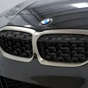 Ніздрі Diamond Black (2018-2022, хром окантовка) для BMW 3 серія G20/G21 2018–