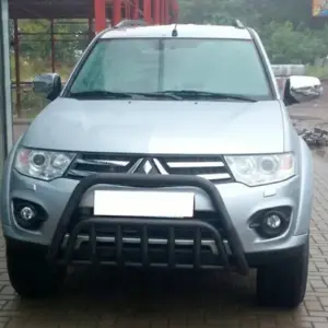Передній захист WT002 Black (нерж.) для Mitsubishi Pajero Sport 2008–2015