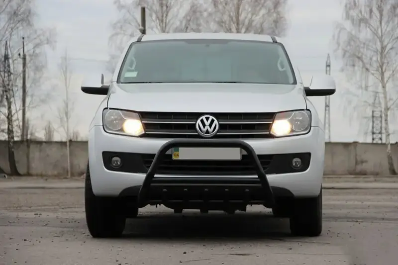 Кенгурятник WT003 Black (нерж) для Volkswagen Amarok 2010–2022