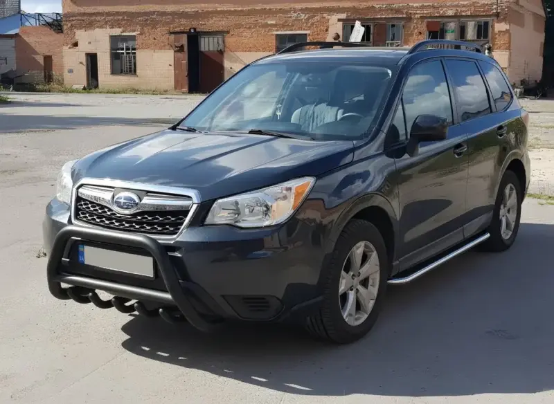 Кенгурятник WT003 Black (нерж) для Subaru Forester 2013–2018