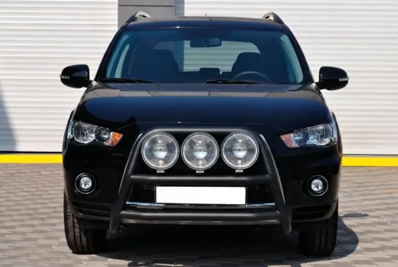Кенгурятник WT018 Black (нерж.) для Mitsubishi Outlander 2006–2012