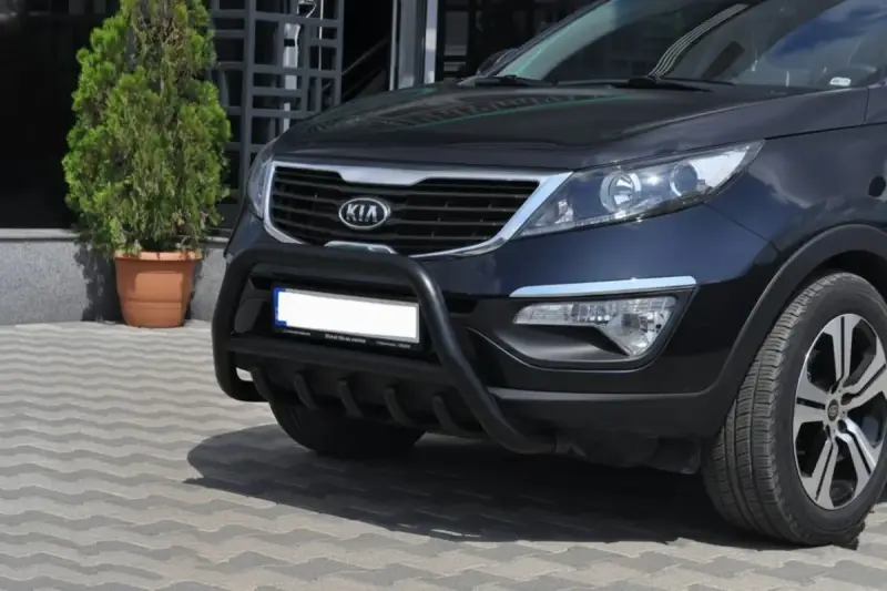 Кенгурятник WT003 Black (нерж.) для KIA Sportage 2010–2015