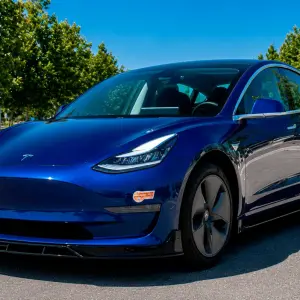 Накладка на передній бампер Lip Fast (для 2017-2023) для Tesla Model 3 2017–