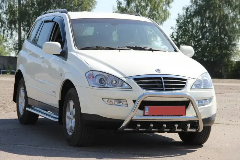 Кенгурятник WT003 (нерж) для SsangYong Kyron 2005–2014