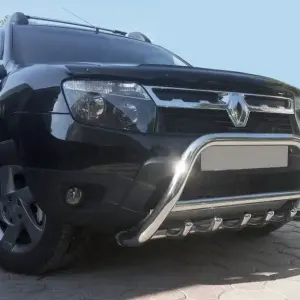 Кенгурятник без напису WT003 (нерж.) для Renault Duster 2008–2017