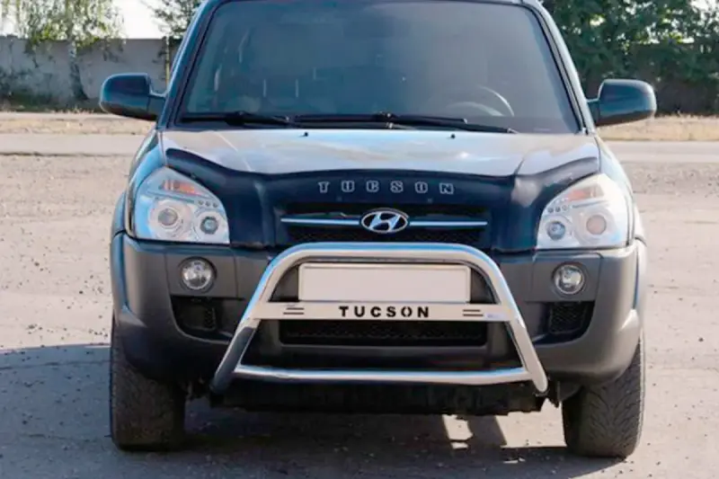 Кенгурятник WT025 (нерж.) для Hyundai Tucson JM 2004–