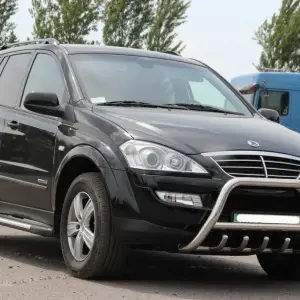 Кенгурятник WT003 (нерж) для SsangYong Action 2005–2018