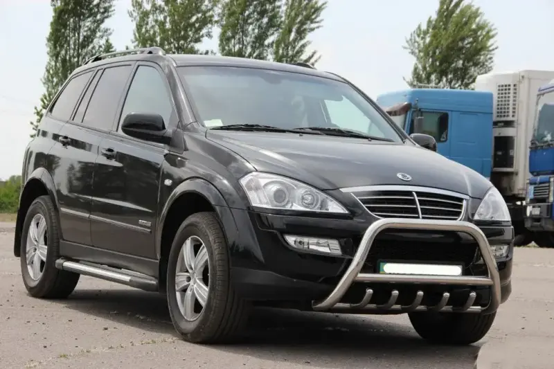 Кенгурятник WT003 (нерж) для SsangYong Action 2005–2018