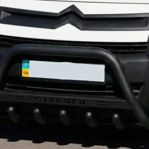 Кенгурятник WT004 Black (нерж) для Citroen Berlingo 2008–2018