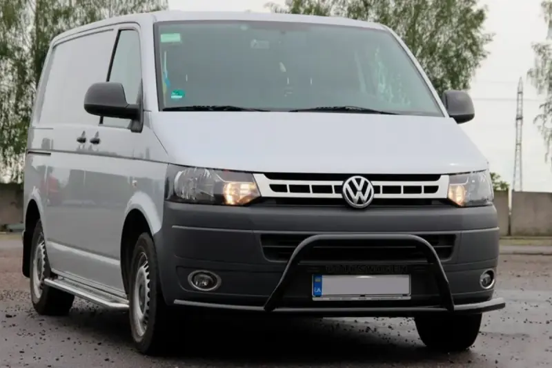 Кенгурятник WT007ST Black (нерж) для Volkswagen T5 2010–2015