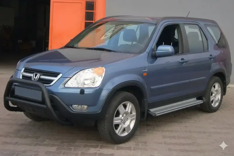 Кенгурятник WT005 Black (нерж.) для Honda CRV 2001–2006