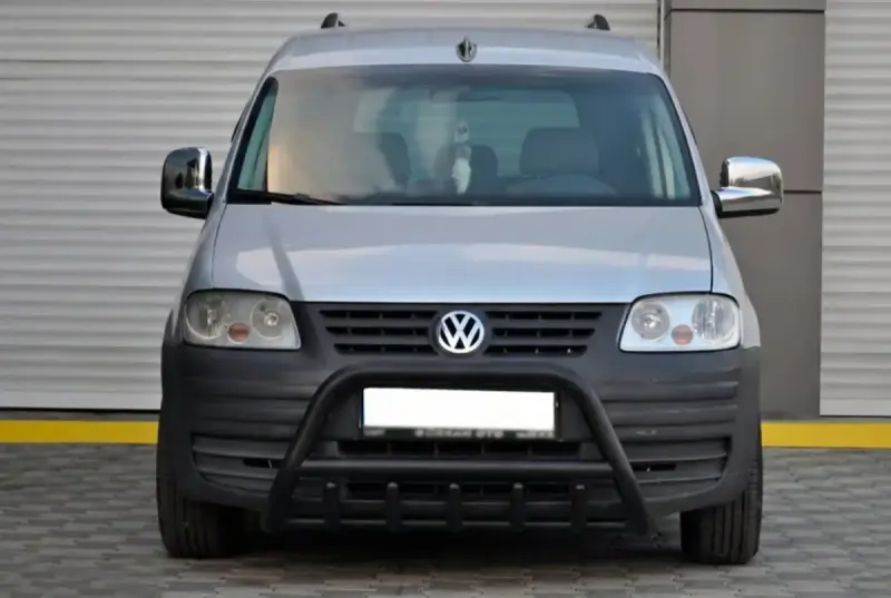 Кенгурятник WT003 Black (нерж) для Volkswagen Caddy 2004–2010
