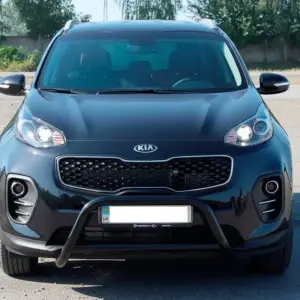 Кенгурятник WT006 Black (нерж) для KIA Sportage 2015–2021