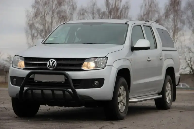 Кенгурятник WT002 Black (нерж) для Volkswagen Amarok 2010–2022