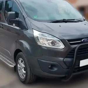 Кенгурятник WT006 F1-55 Black (нерж) для Ford Custom 2013–2022