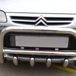 Кенгурятник QT006 (нерж.) для Citroen Berlingo 1996–2008