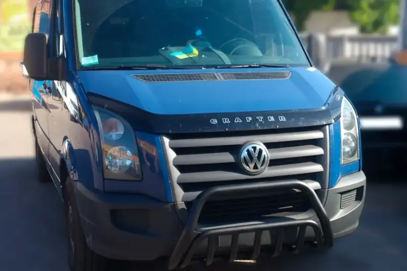 Передня дуга WT002 Black (нерж.) для Volkswagen Crafter 2006–2016