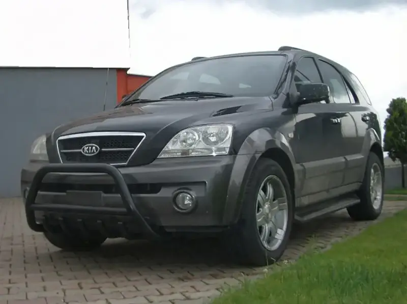 Кенгурятник WT003 Black (нерж.) для KIA Sorento I BL 2002–2009